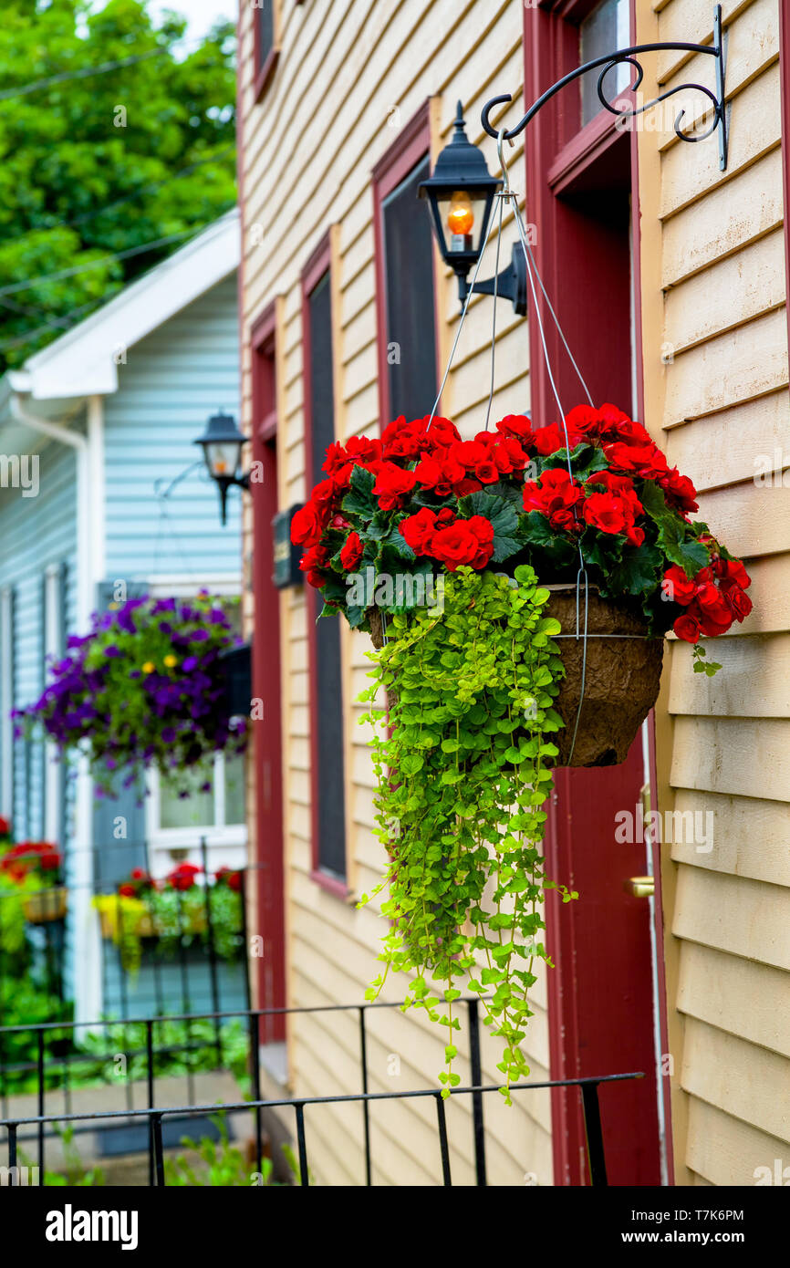 Front Of House Hanging Baskets High Resolution Stock Photography and