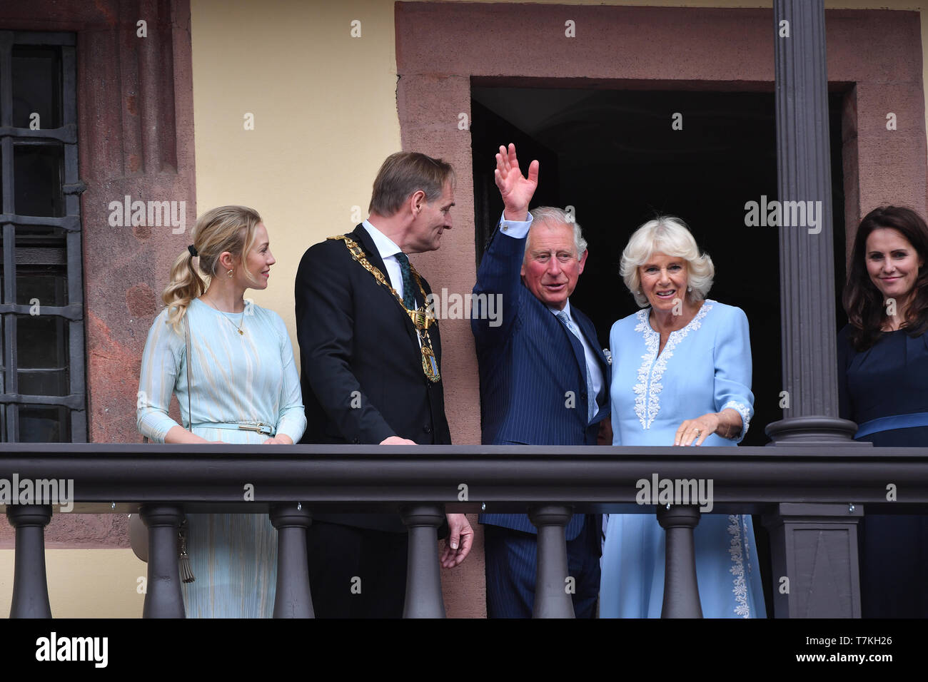 Leipzig Germany 08th May 2019 The British Heir To The Throne Prince Charles And His Wife
