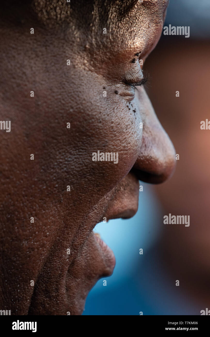 Lamontville, Durban, South Africa, May 8, 2019 South African Police Minister Bheki Cele visits