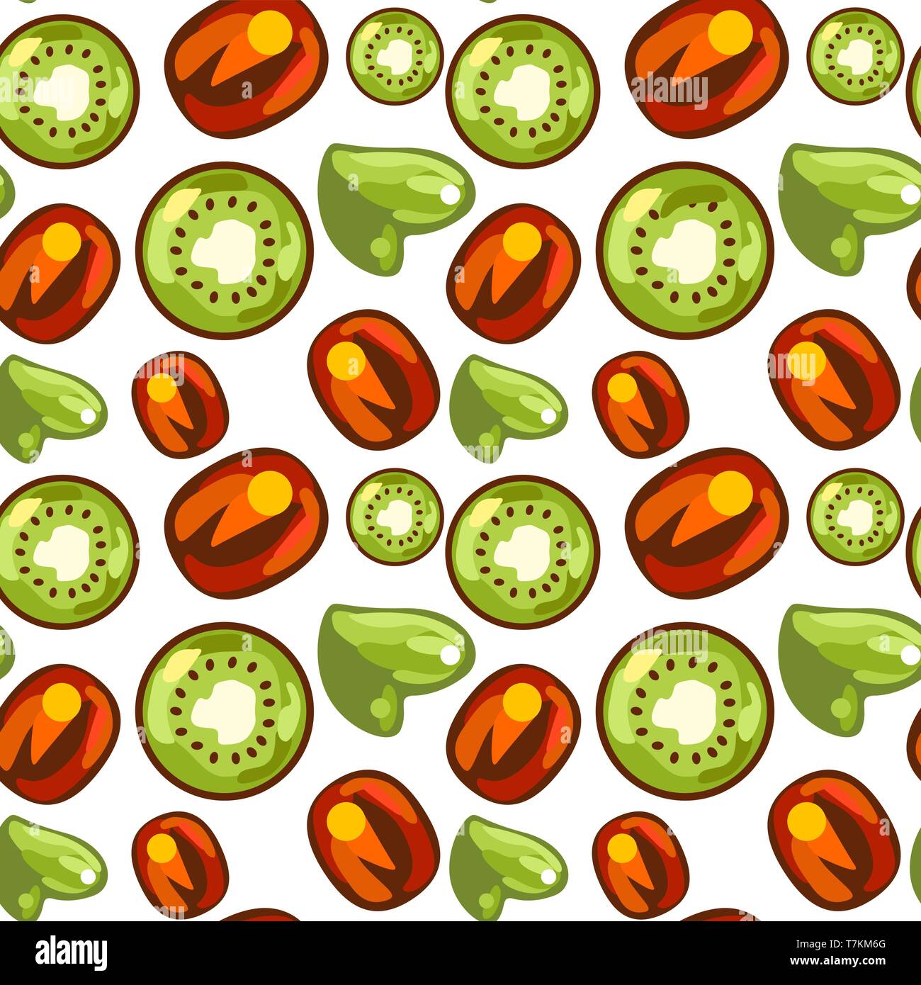 Seamless kiwi fruit background Stock Vector Images - Alamy