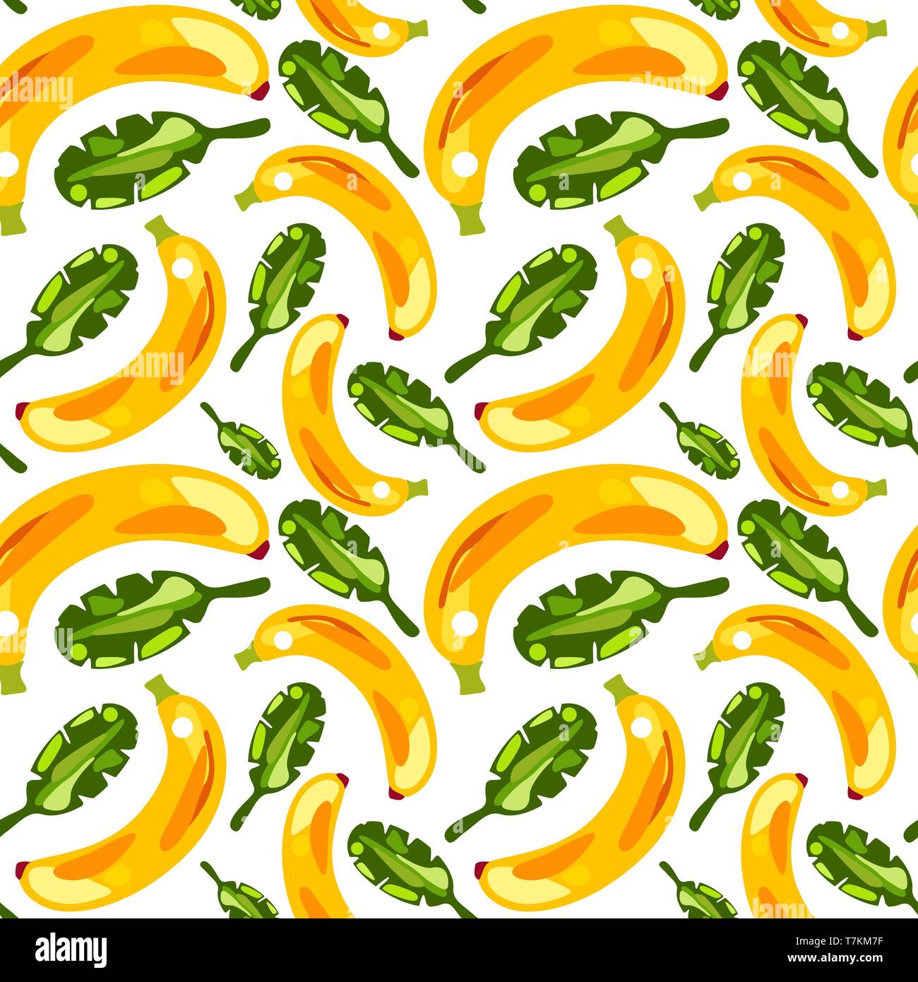 Seamless pattern of bananas Stock Vector