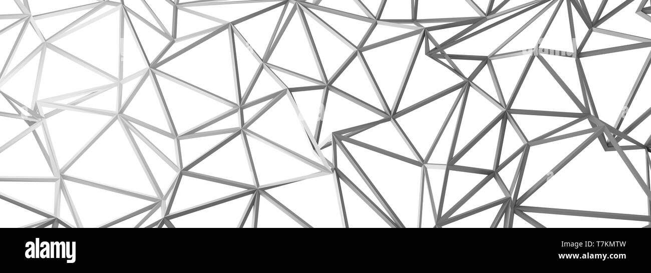 3d ILLUSTRATION WIRE DESIGN, of abstract crystal background, triangular ...