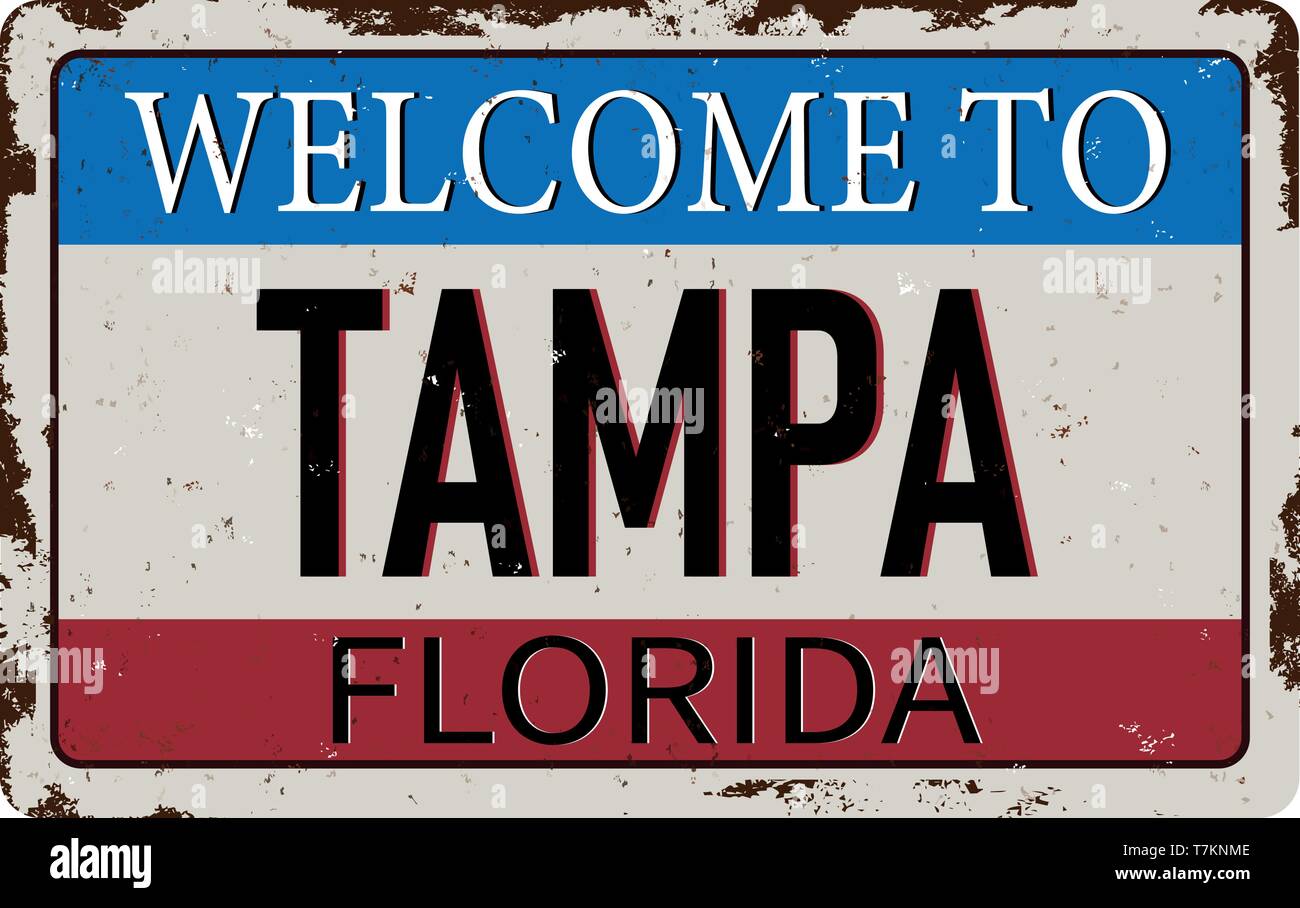 Welcome To Tampa Florida Usa United States Of America Colors