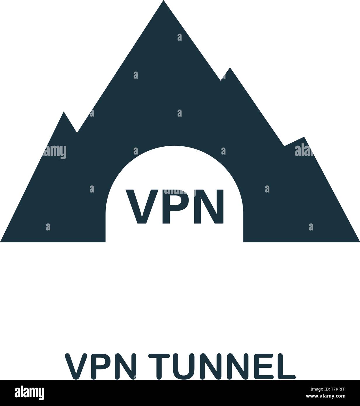Vpn Tunnel icon. Creative element design from icons collection. Pixel perfect Vpn Tunnel icon for web design, apps, software, print usage. Stock Vector