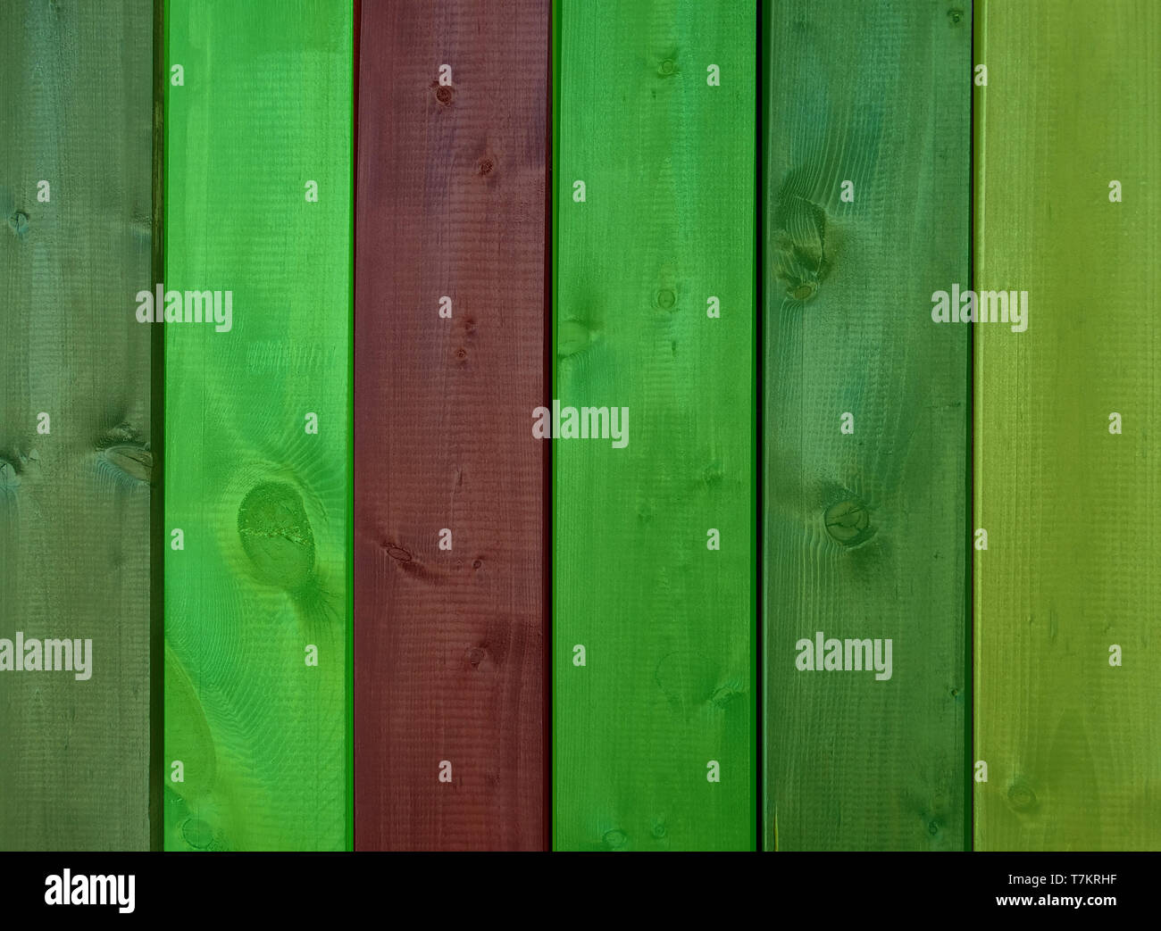 Colorful wooden background green red. Stock Photo