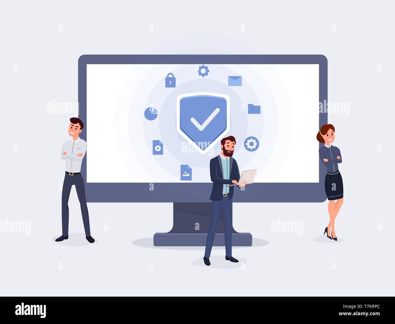 Data encryption web landing Stock Vector Images - Alamy