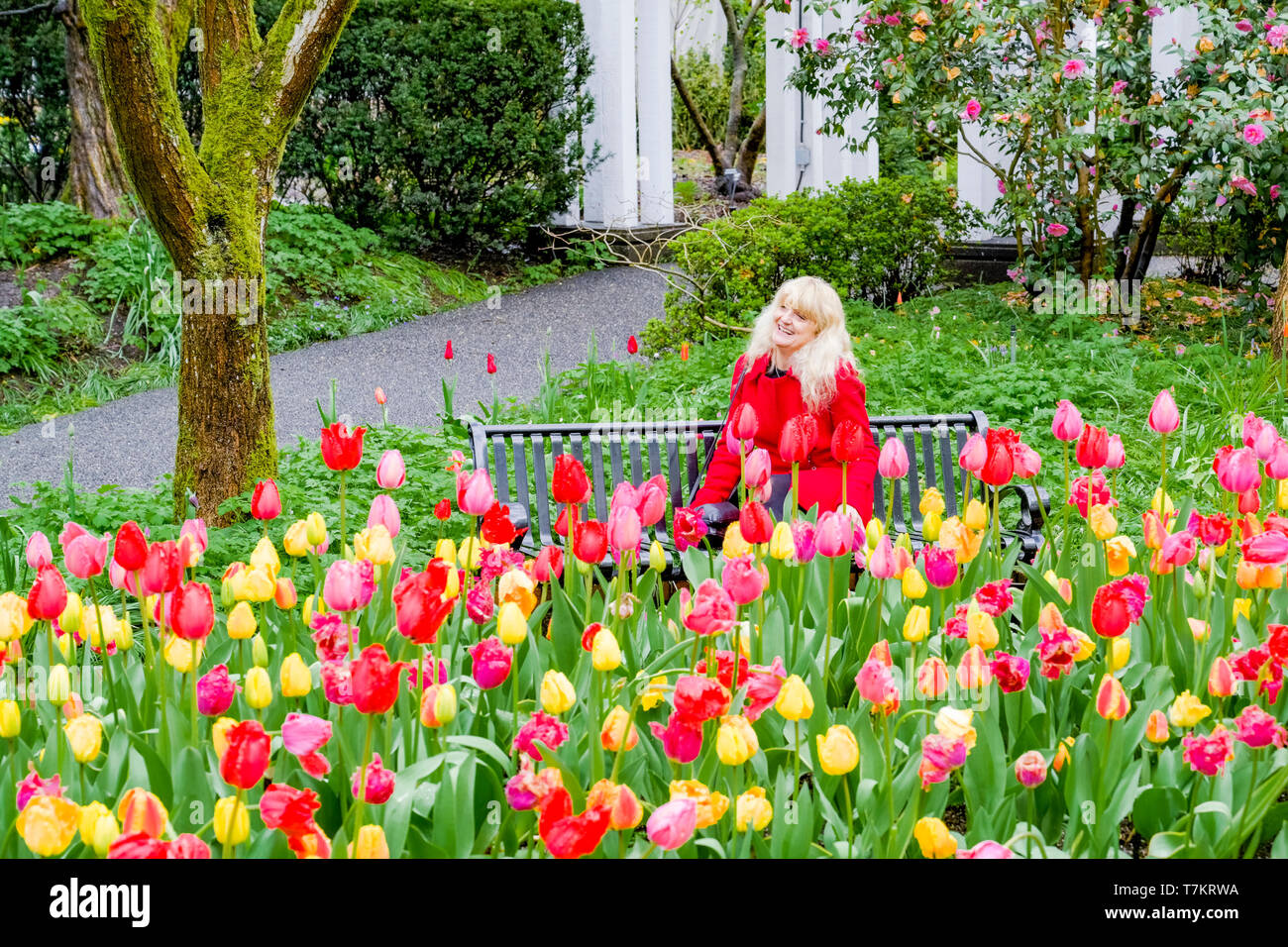Park and Tilford Gardens, North Vancouver, British Columbia, Canada Stock Photo