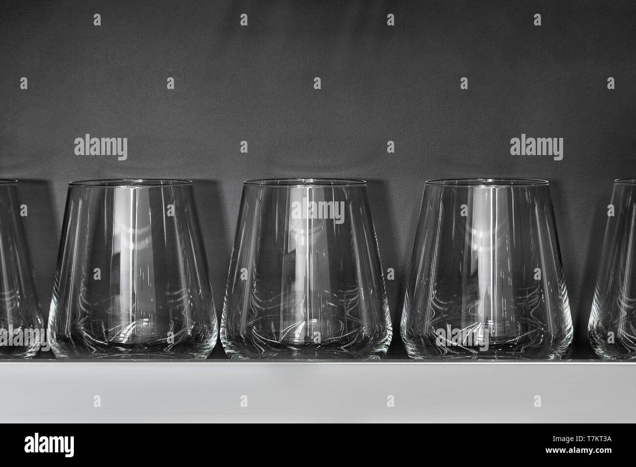 Brandy glasses and whiskey glasses closeup Stock Photo Alamy