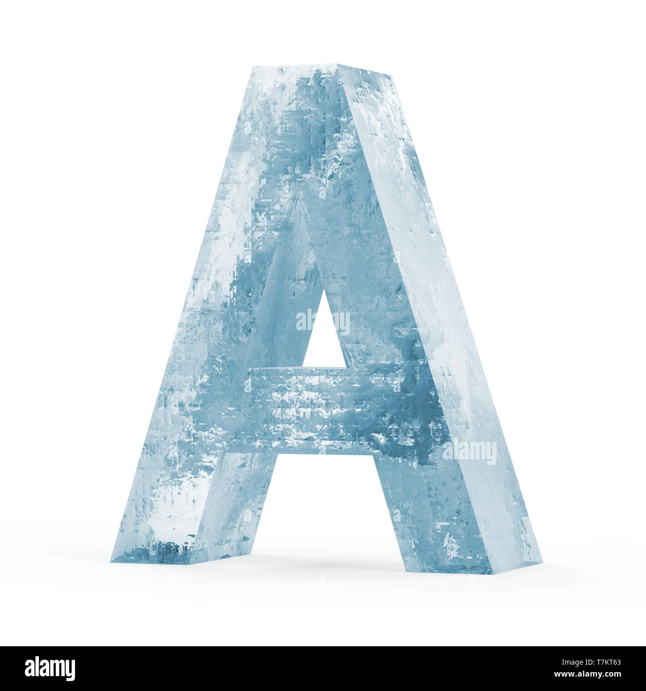 Icy Letters isolated on white background (Letter A) Stock Photo