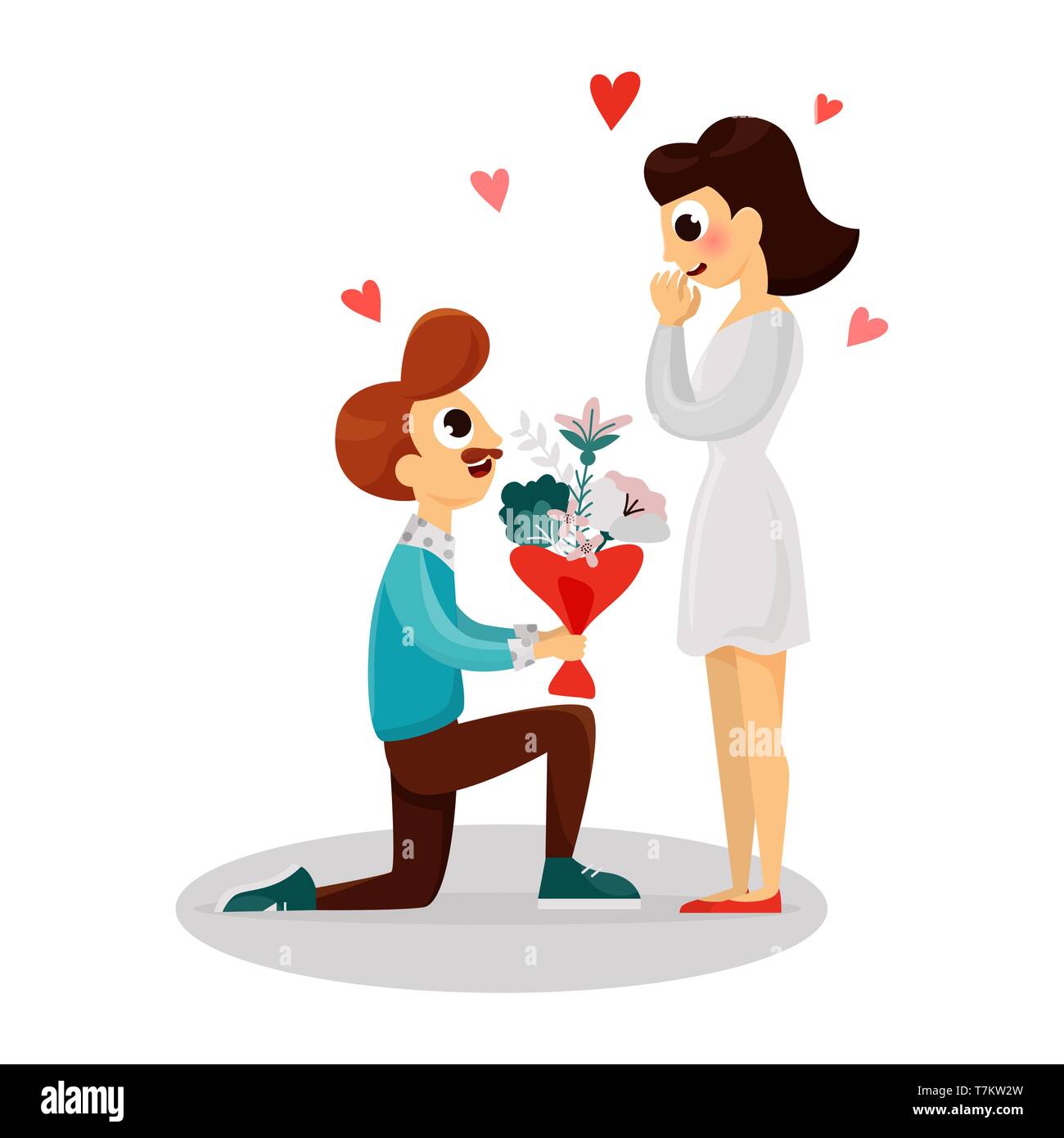 Marriage proposal vector cartoon hi-res stock photography and images - Alamy