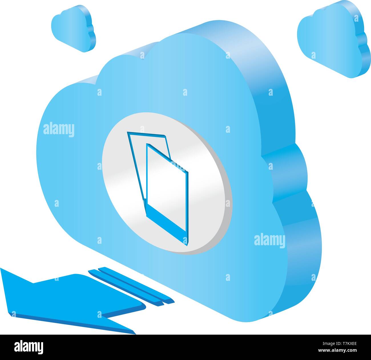 3d cloud computing icon with photography symbols Stock Vector Image ...