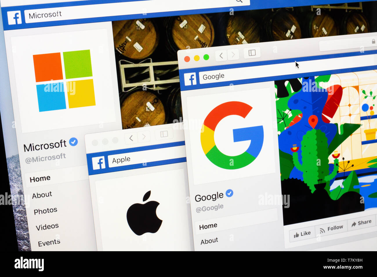 SEPTEMBER 17, 2018: Microsoft, Apple and Google official pages on ...