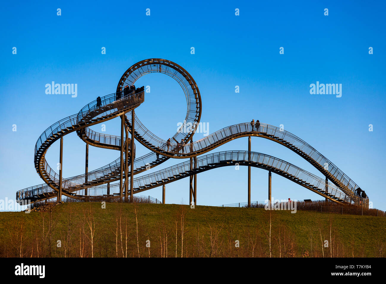 Large-scale sculpture 'Tiger & Turtle' - Magic Mountain designed by Heike Mutter and Ulrich Genth, Duisburg, Germany Stock Photo