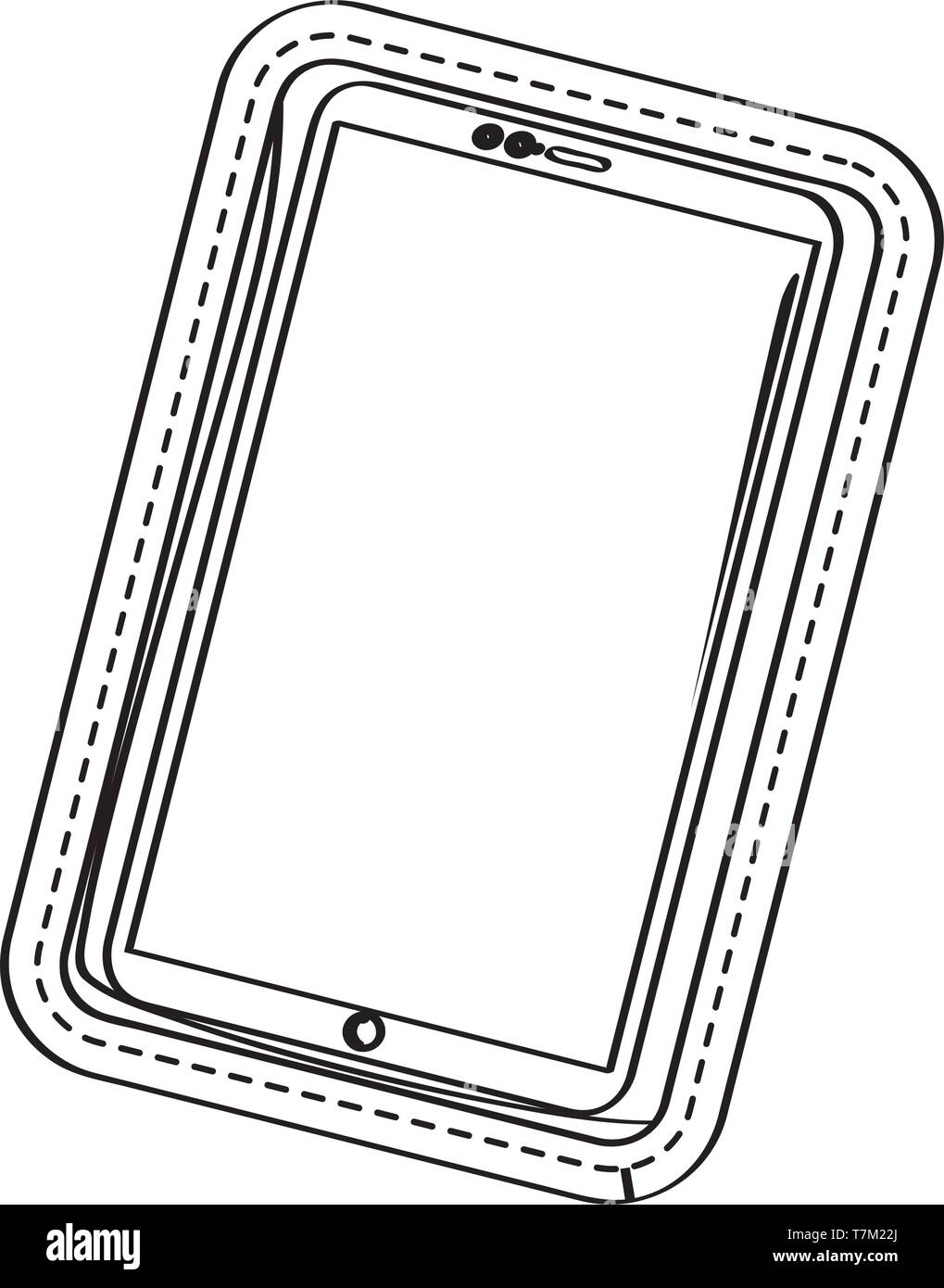 Smartphone icon dotted sticker Stock Vector Image & Art - Alamy