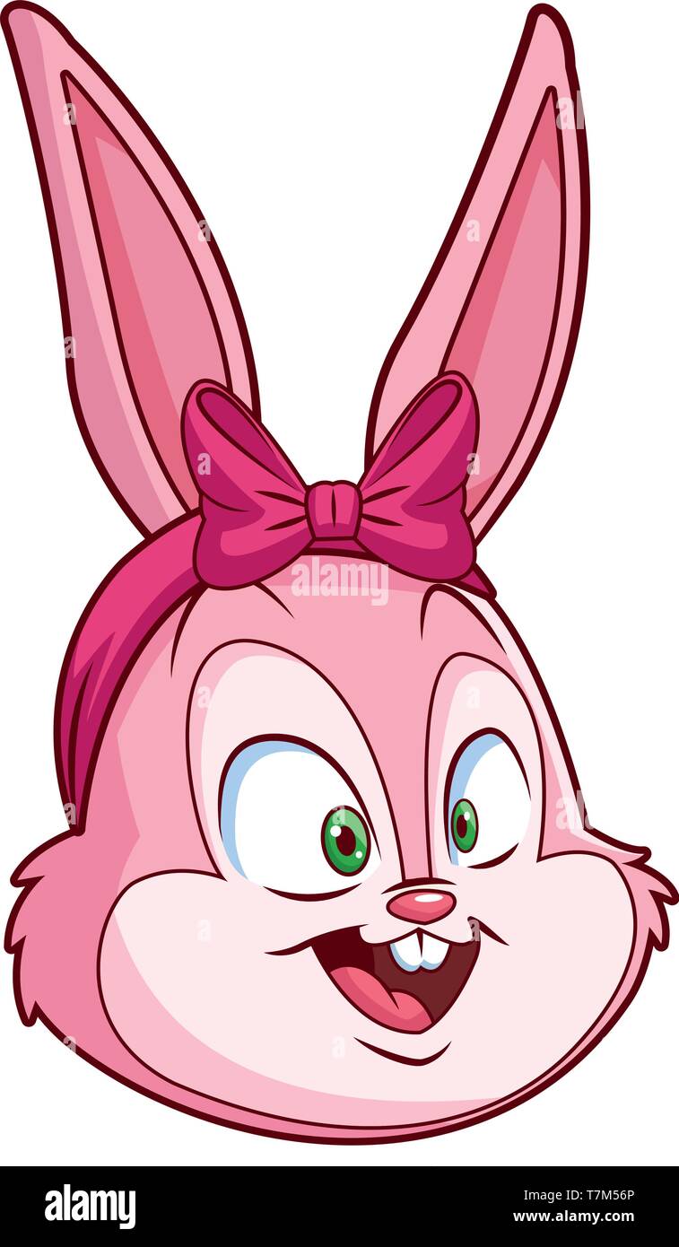 Cute easter bunny portrait isolated Stock Vector Image & Art - Alamy