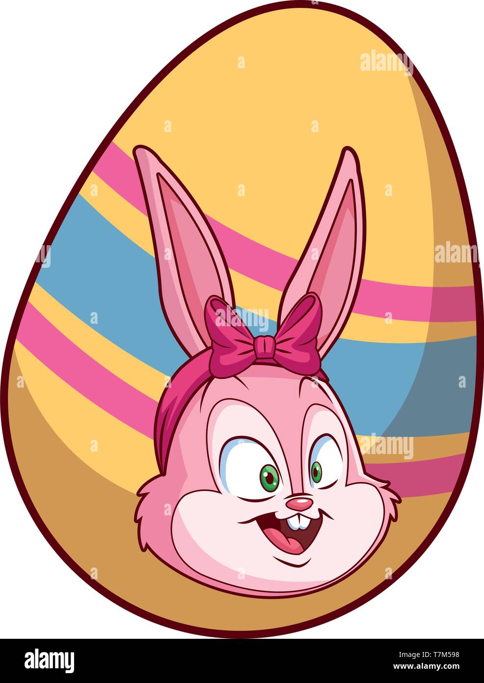 Colorful easter egg bunny portrait Stock Vector Image & Art - Alamy