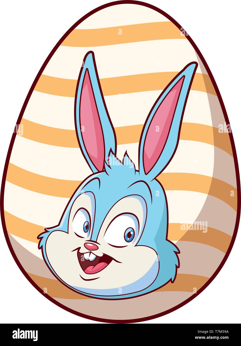 Colorful easter egg bunny portrait Stock Vector Image & Art - Alamy