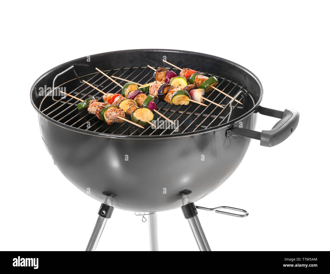 Stovetop grill pan with non-stick ceramic surface isolated on white with  natural shadows Stock Photo - Alamy