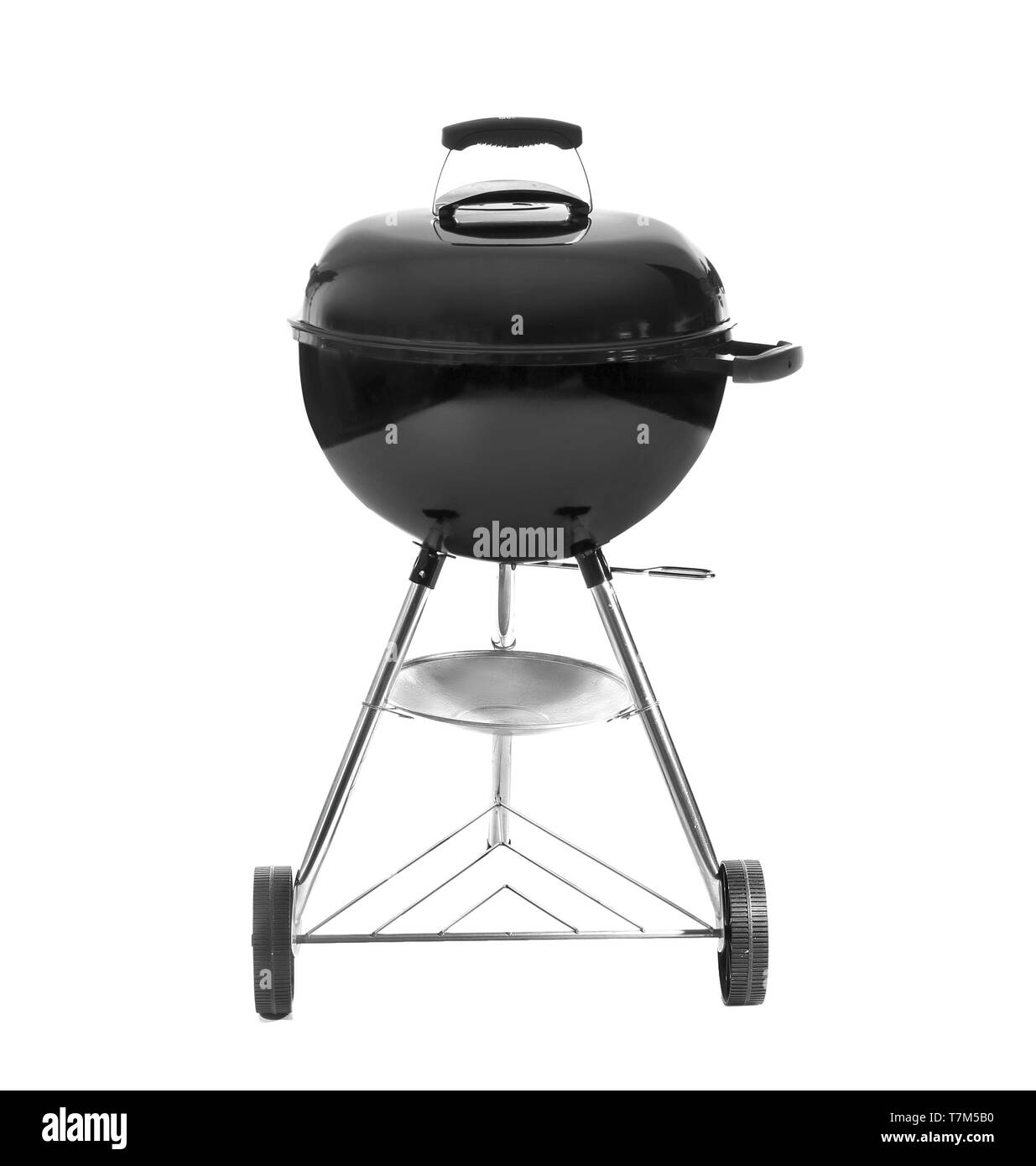 Barbecue grill on white background Stock Photo Alamy