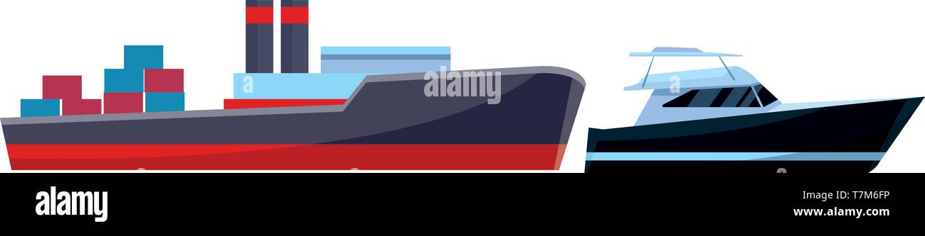 Ocean shipping boxes Stock Vector Images - Alamy
