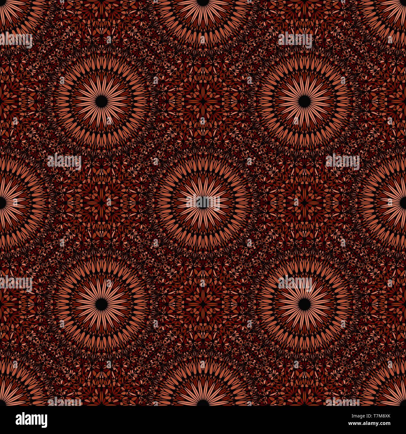 Brown seamless oriental flower mandala pattern background art Stock ...