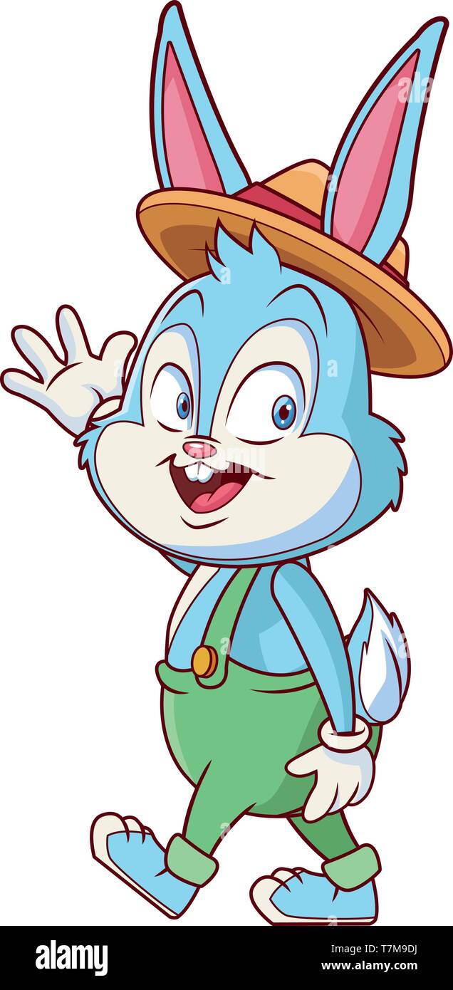 Cute easter bunny celebration isolated Stock Vector Image & Art - Alamy