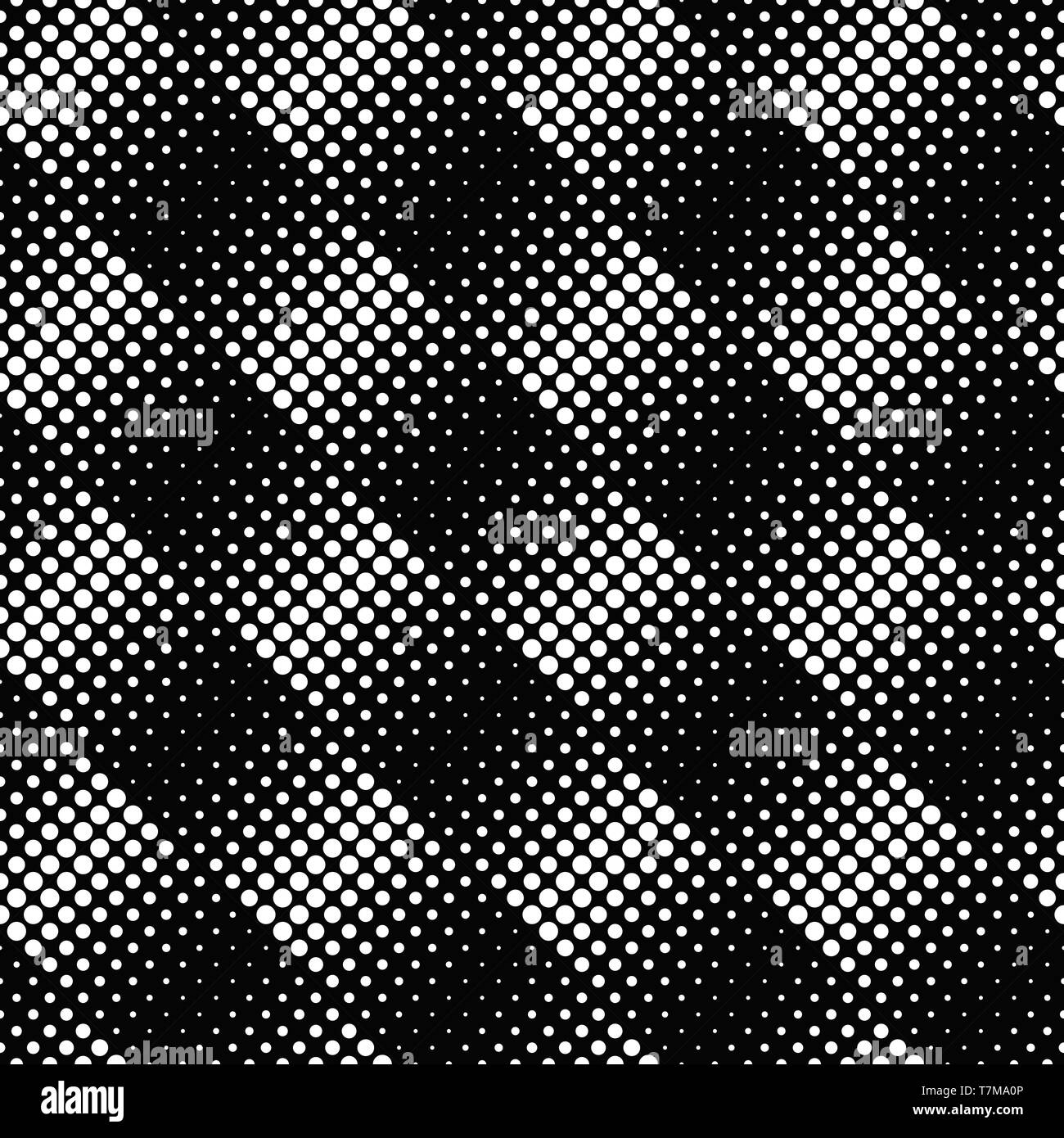 Black and white geometrical dot pattern background Stock Vector