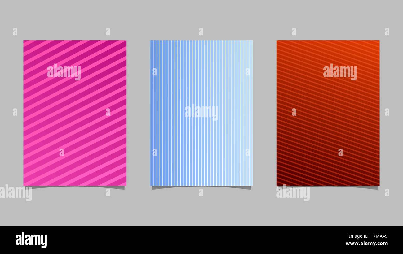 Abstract gradient stripe pattern page background set Stock Vector Image ...