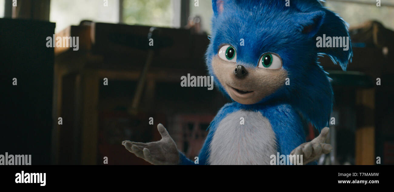 RELEASE DATE: November 8, 2019 TITLE: Sonic The Hedgehog STUDIO: Paramount Pictures DIRECTOR: Jeff Fowler PLOT: A cop in the rural town of Green Hills will help Sonic escape from the government who is looking to capture him STARRING: Ben Schwartz voices Sonic. (Credit Image: © Paramount Pictures/Entertainment Pictures) Stock Photo