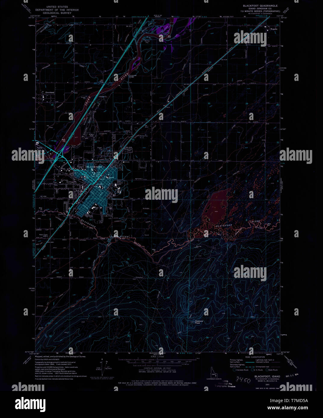 Blackfoot idaho map hires stock photography and images Alamy