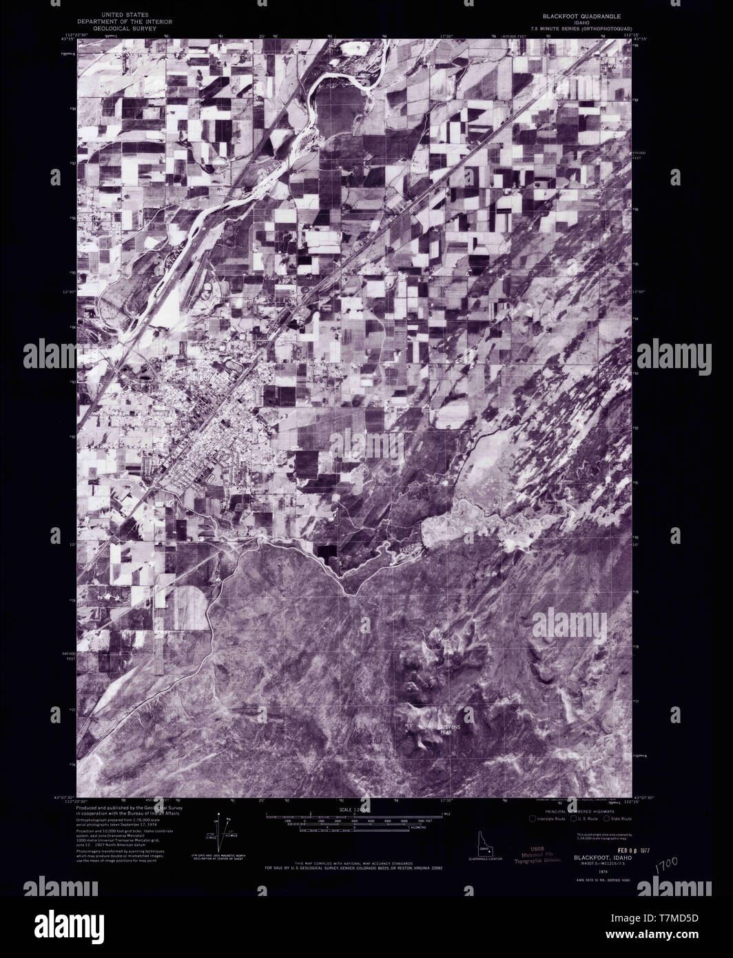 Blackfoot idaho map hires stock photography and images Alamy