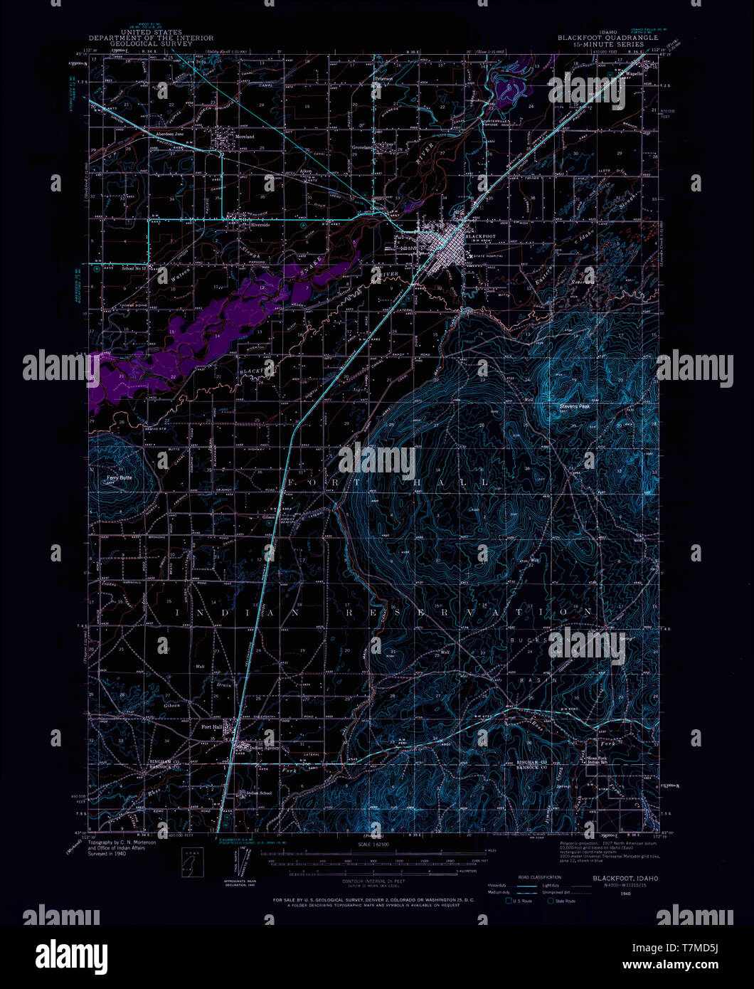 Blackfoot idaho map hires stock photography and images Alamy