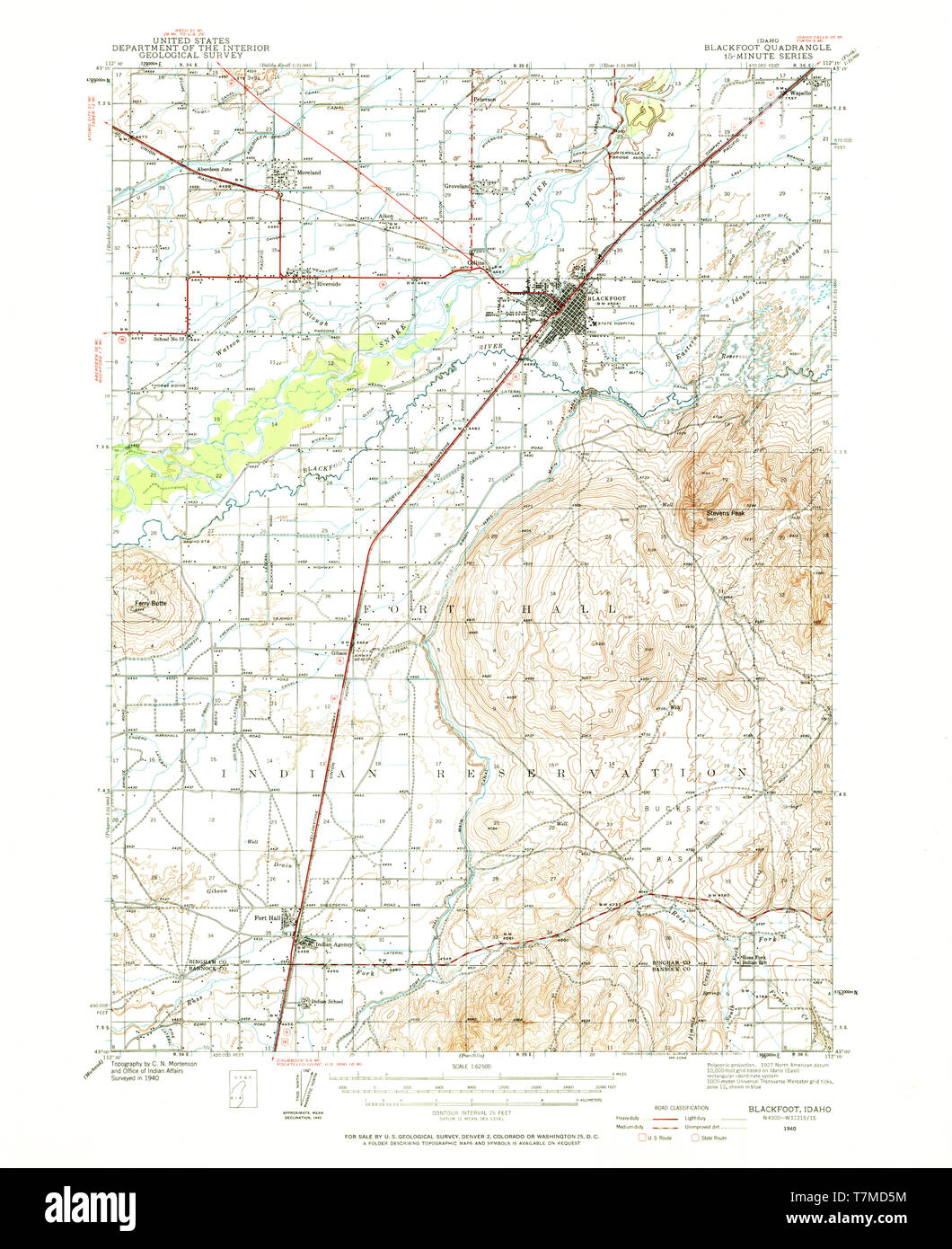 Blackfoot idaho map hires stock photography and images Alamy