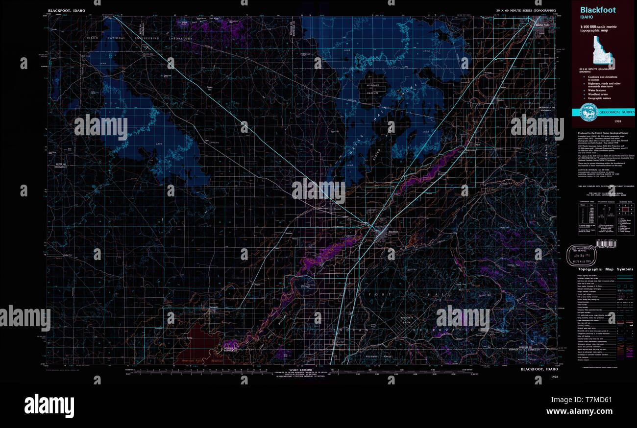 Blackfoot idaho map hires stock photography and images Alamy