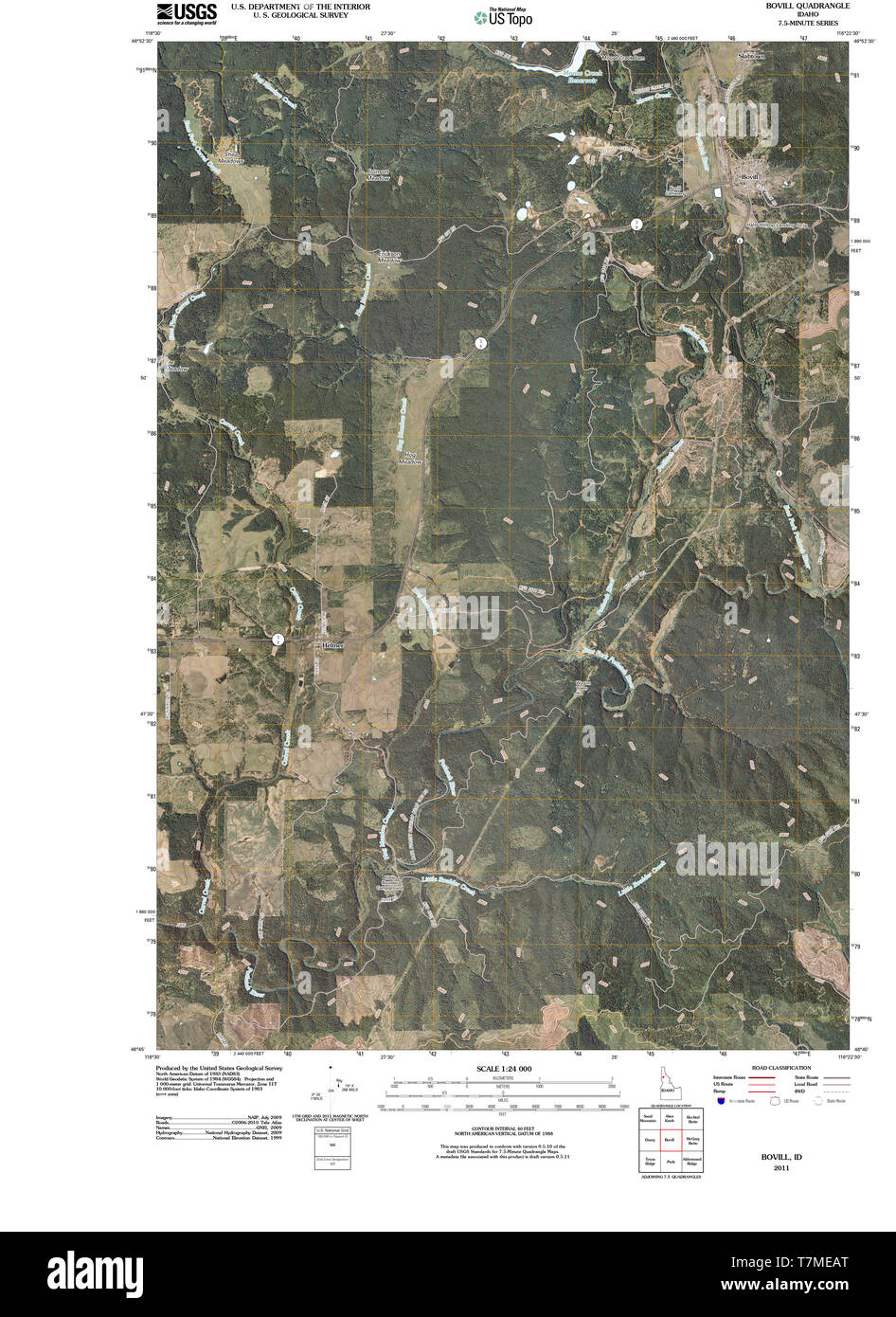 Map of bovill idaho hires stock photography and images Alamy