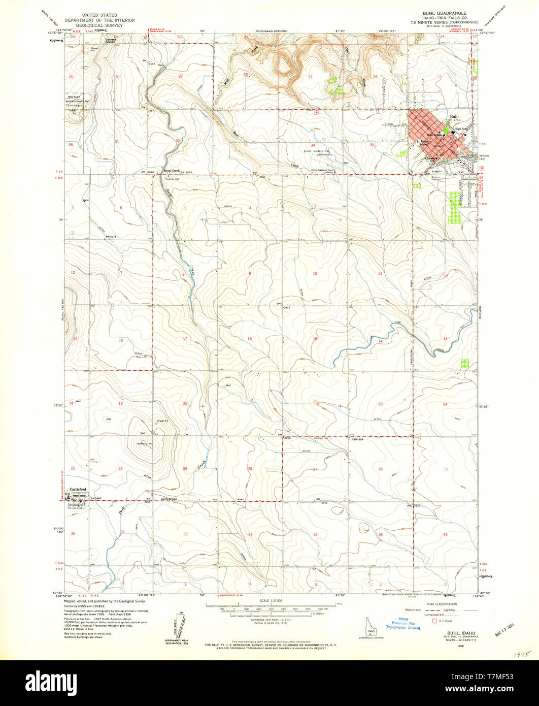 Buhl idaho map hires stock photography and images Alamy