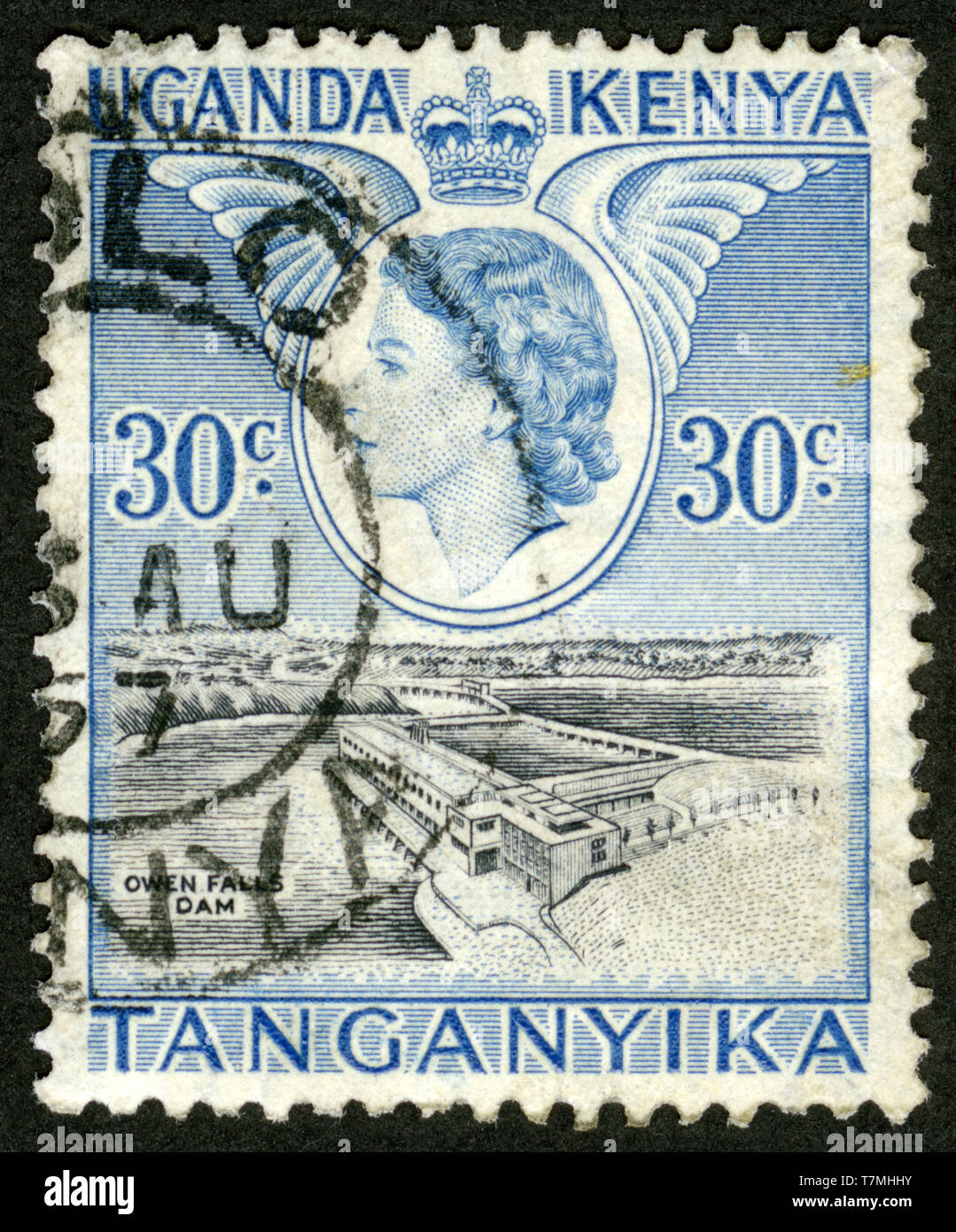 Stamp print in Uganda,Tanganyika,Kenya Stock Photo Alamy