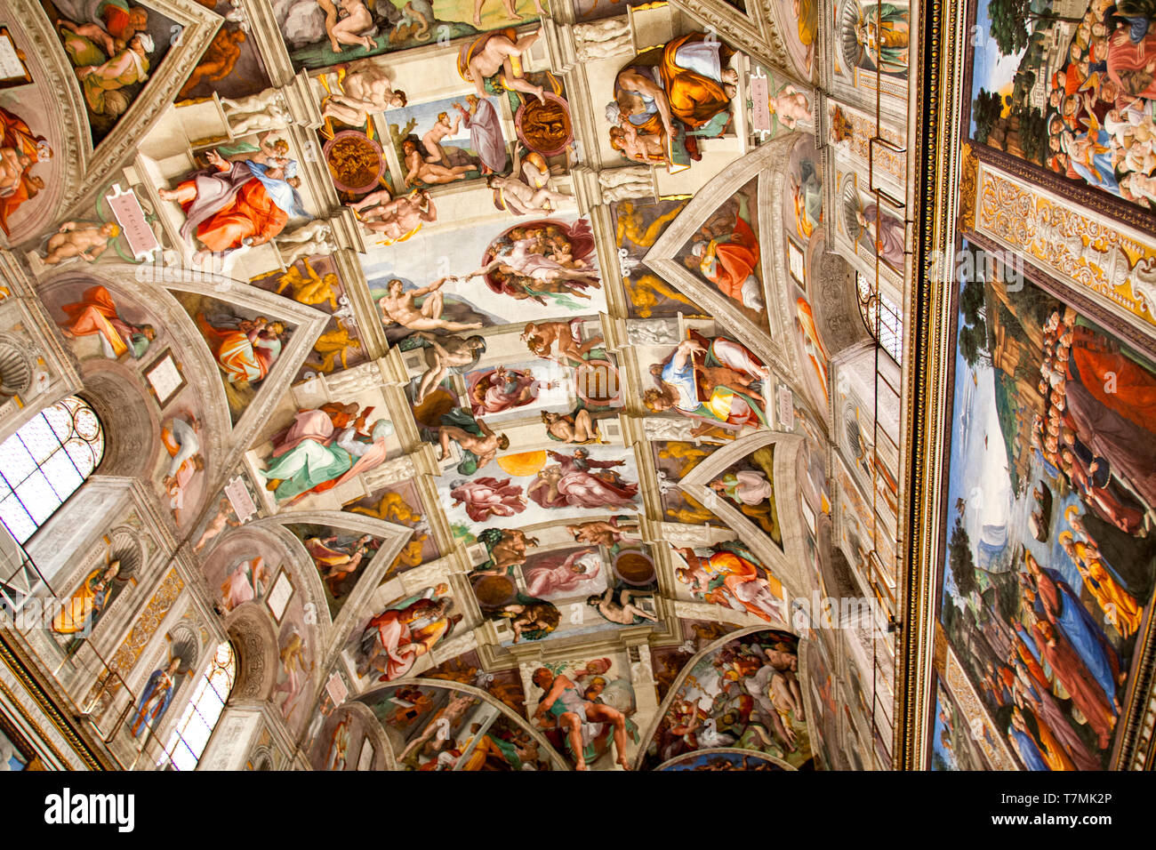 Sistine Chapel Ceiling Murals Vatican City Rome Italy