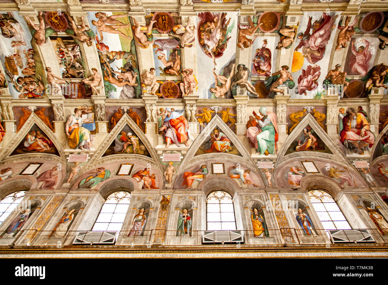 Sistine Chapel Michelangelo Ceiling High Resolution Stock Photography ...
