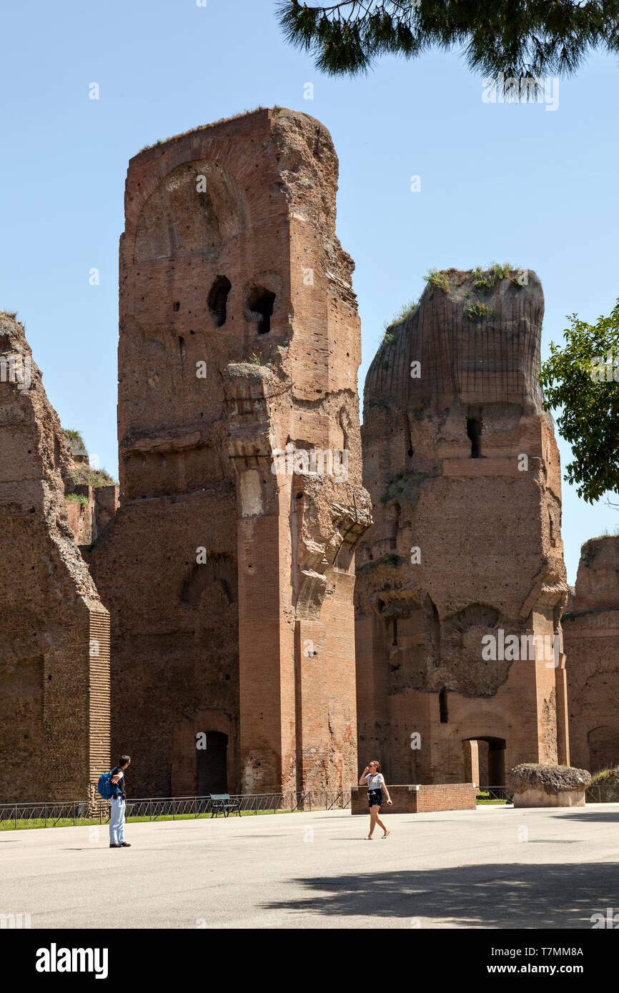 Baths of Caracalla  (Italian: Terme di Caracalla) in Rome, Italy Stock Photo