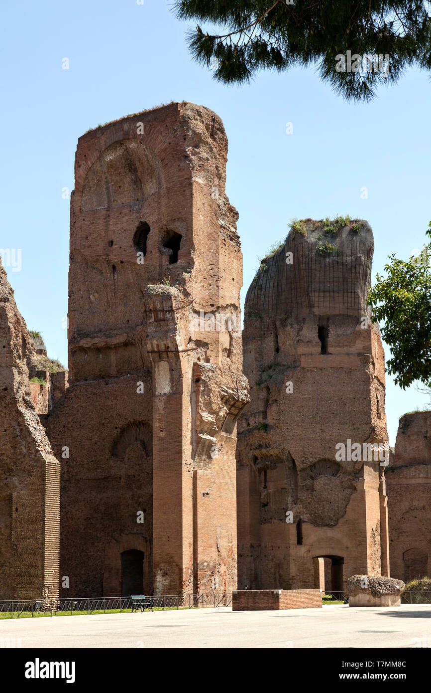 Baths of Caracalla  (Italian: Terme di Caracalla) in Rome, Italy Stock Photo