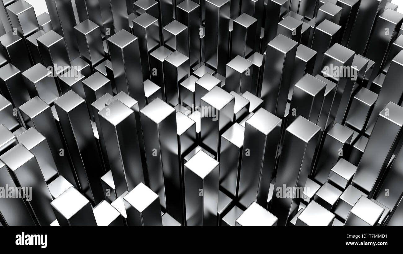 Render of 3D Geometric Abstract Background Stock Photo - Alamy