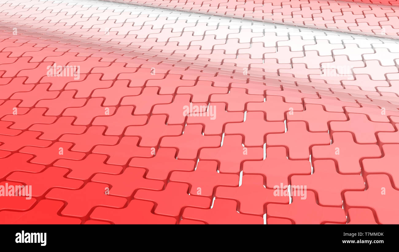 Render of 3D Geometric Abstract Background Stock Photo - Alamy