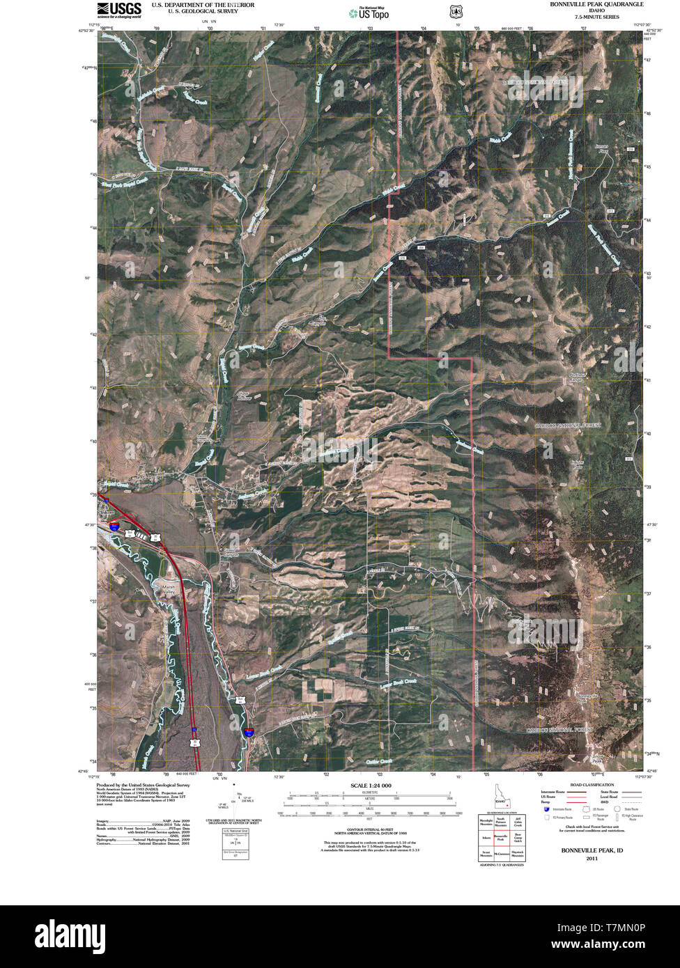 Bonneville idaho map hi-res stock photography and images - Alamy