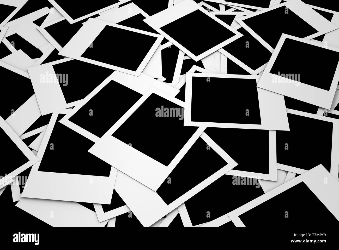 Pile of blank photos Stock Photo