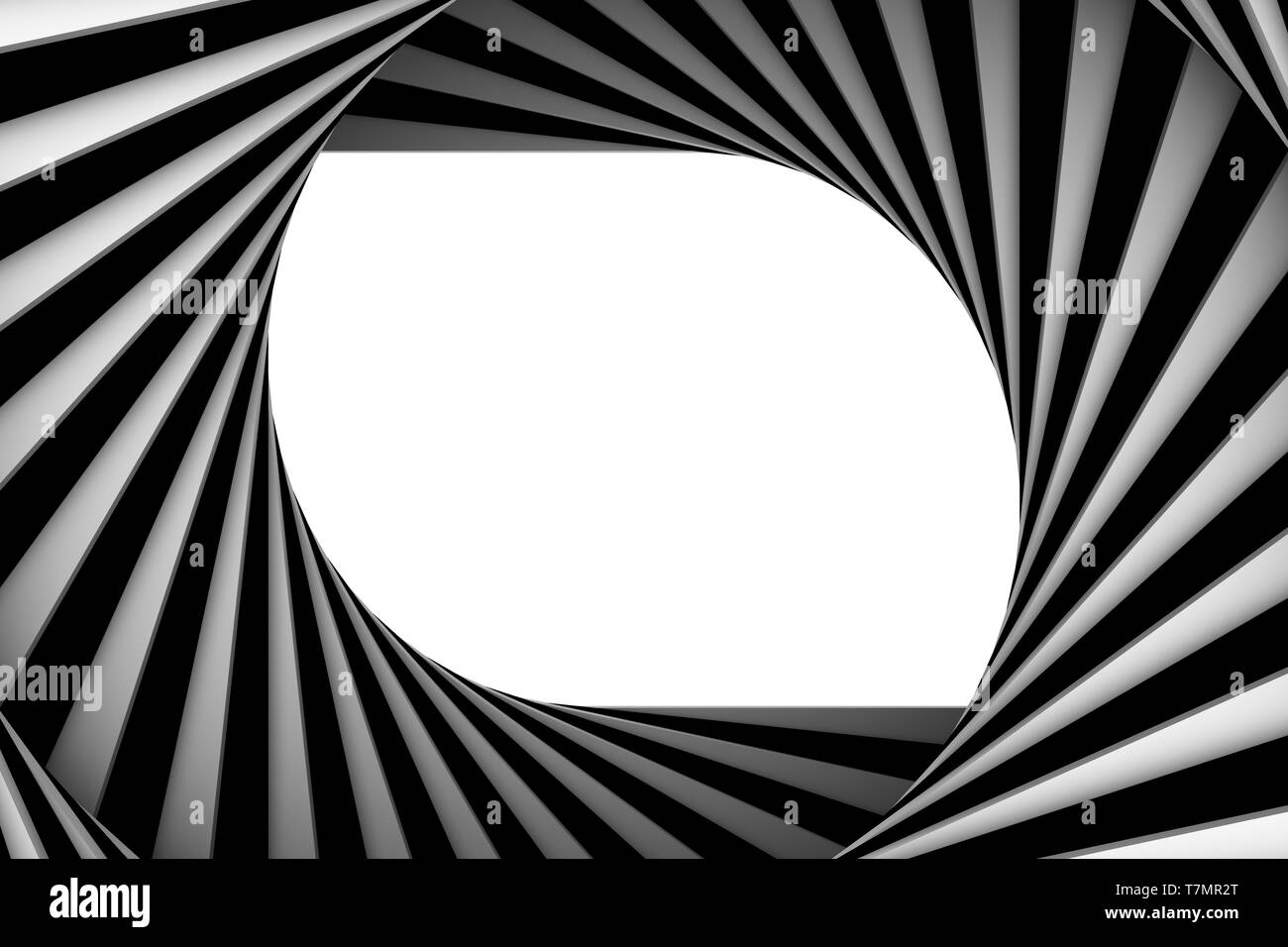 Black and white spiral Stock Photo
