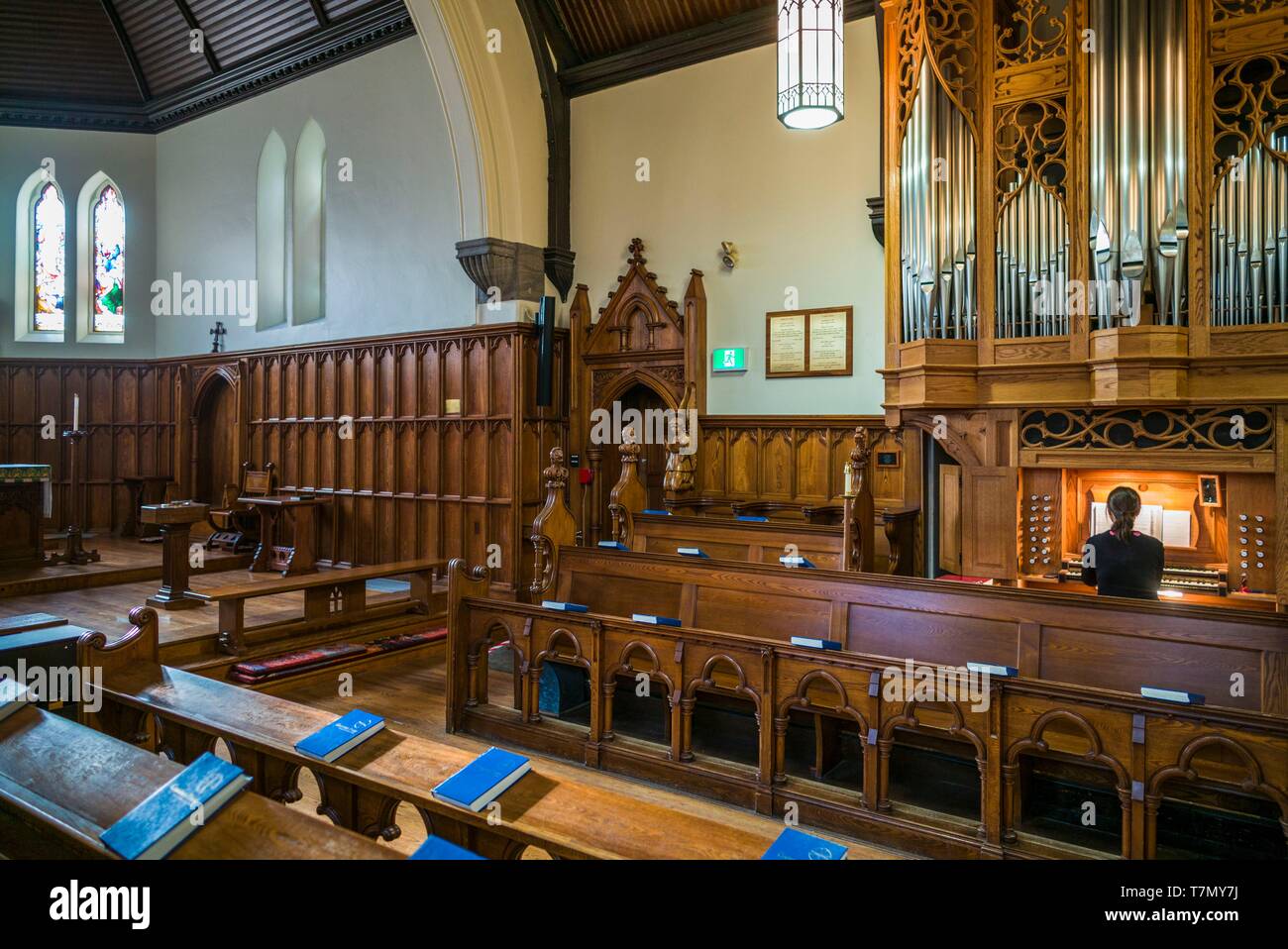 Canada, Quebec, Estrie Region, Lennoxville, University, St. Mark's Chapel, gothicstyle
