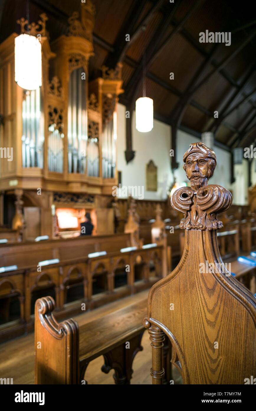 Canada, Quebec, Estrie Region, Lennoxville, University, St. Mark's Chapel, gothicstyle