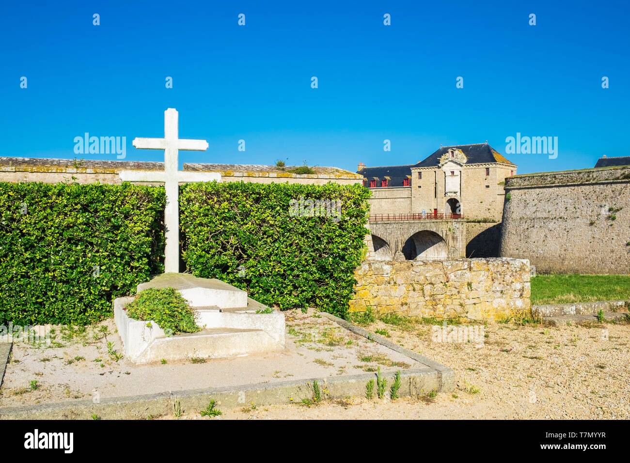 France, Morbihan, Port-Louis, the citadel built in the 16th century by the Spaniards, Memorial of the Resistance shots Stock Photo