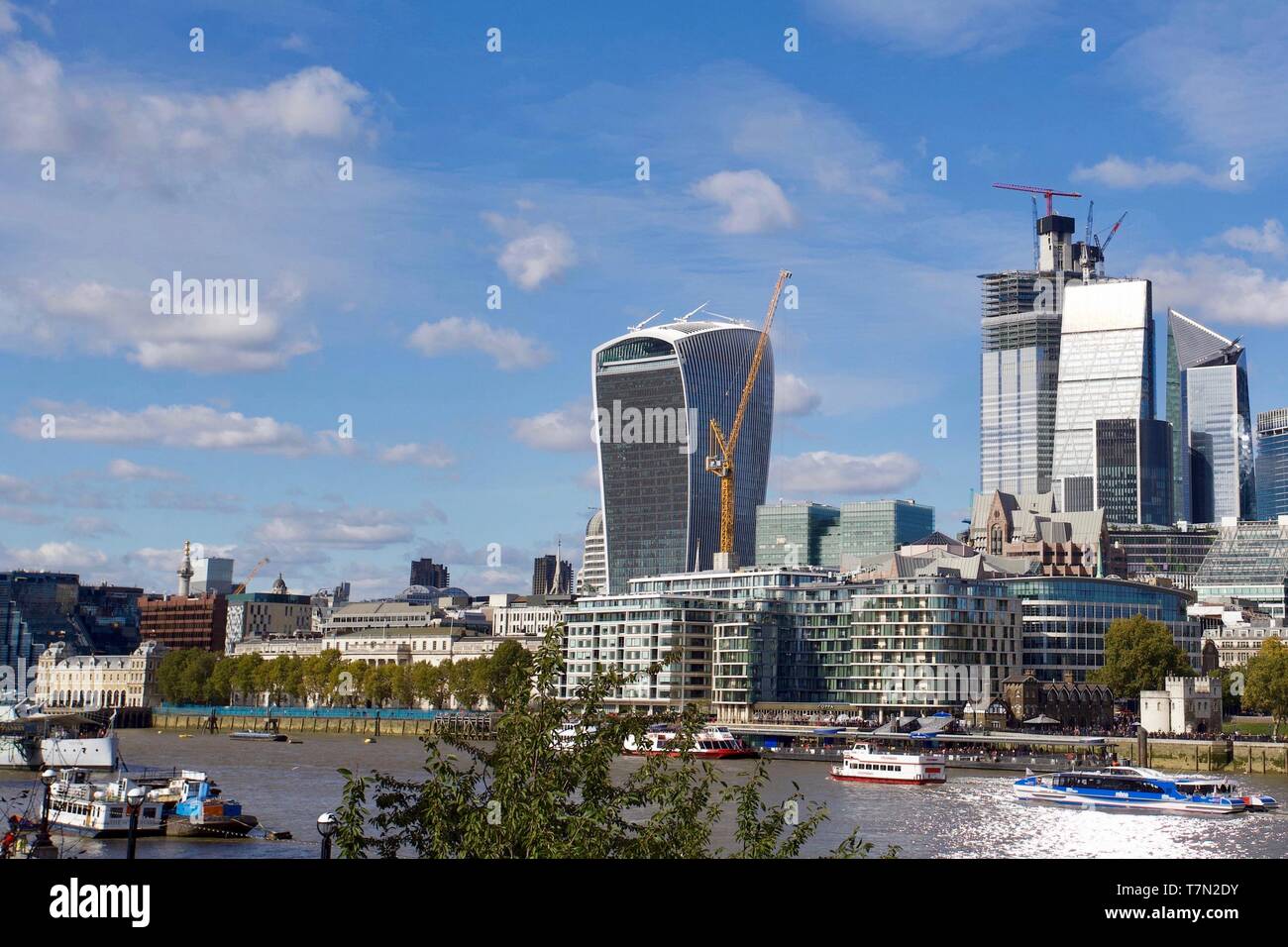The Walkie Talkie building, 20 Fenchurch Street, London, England. Stock Photo